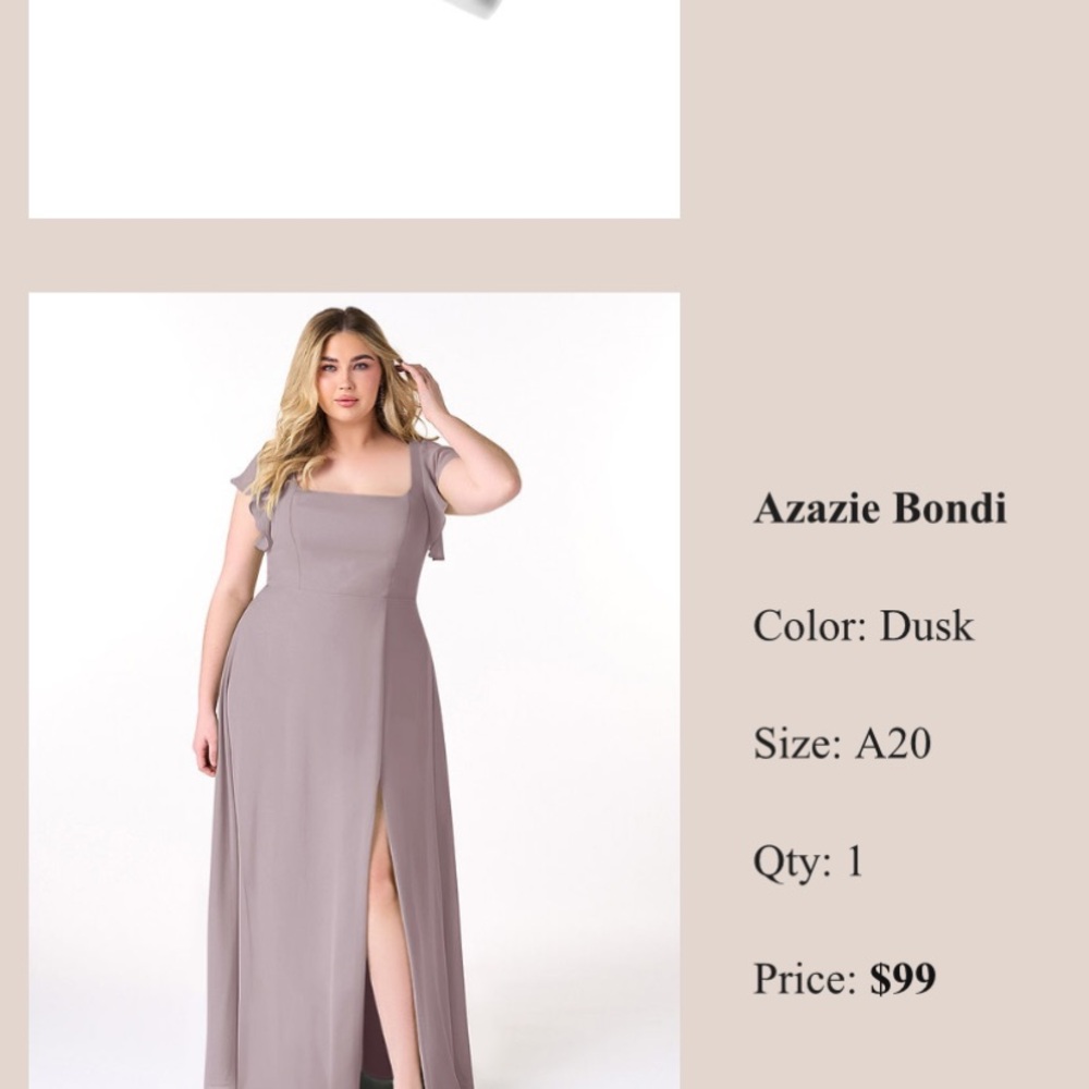 Azazie Maxi Dress in Soft Dusk